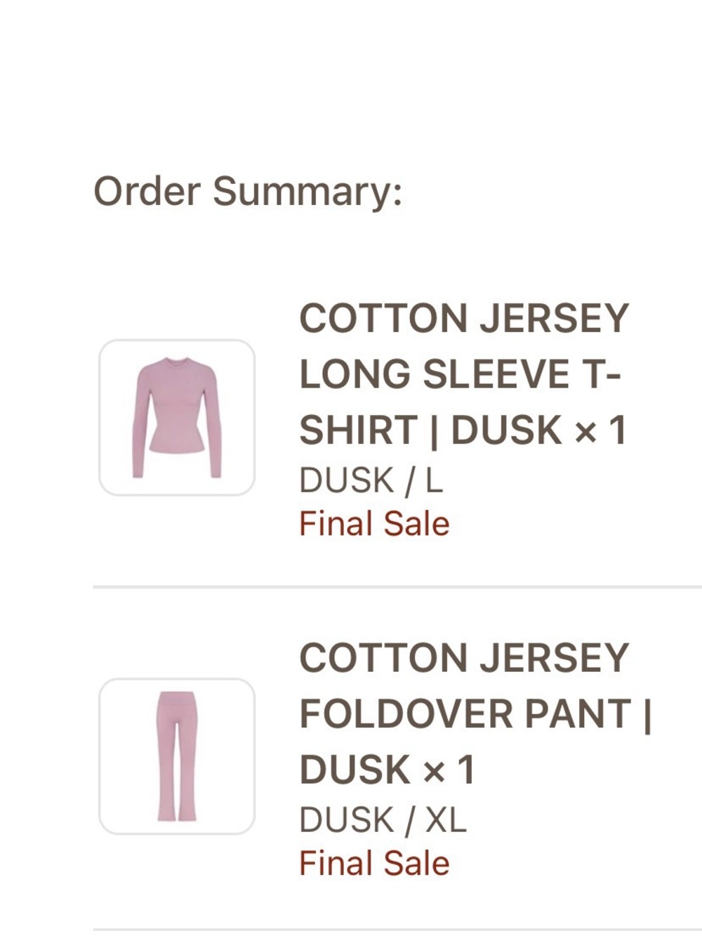 SKIMS Cotton Jersey pants— Dusk Pink